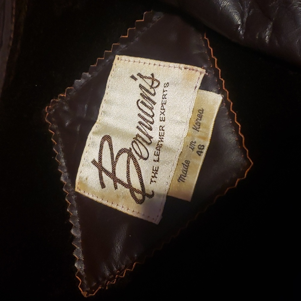 Bermans mens brown Leather jacket 46 - Picture 2 of 8